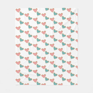 Gemütliches Herz-Gemustert-Schuhwerk Fleecedecke