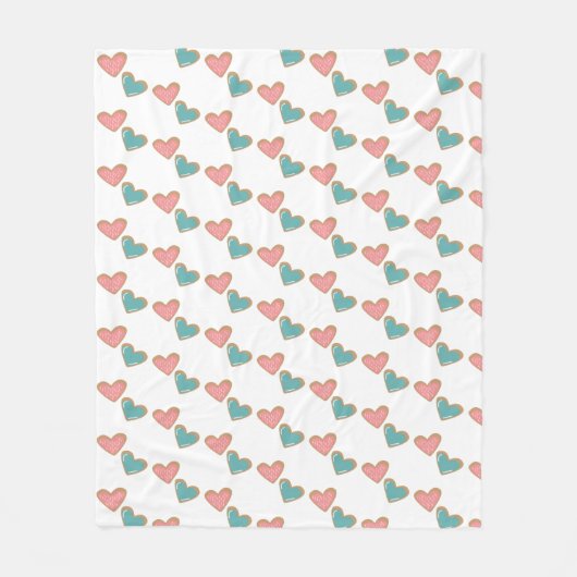 Gemütliches Herz-Gemustert-Schuhwerk Fleecedecke (Vorderseite)