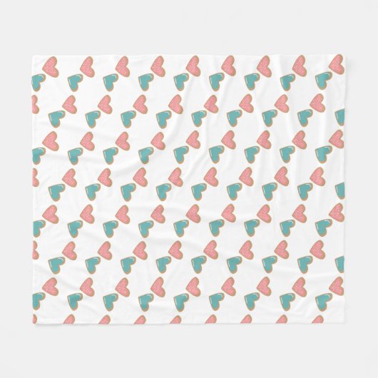 Gemütliches Herz-Gemustert-Schuhwerk Fleecedecke (Vorderseite (Horizontal))