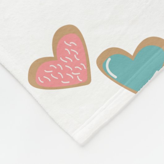 Gemütliches Herz-Gemustert-Schuhwerk Fleecedecke (Ecke)