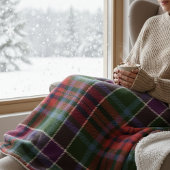 Gemütliches Highland-Karo - Rustikal Rot & Grün Ta Fleecedecke