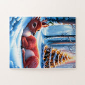 Gemütliches Hirsch, eingebettet in den Wald von We Puzzle (Horizontal)