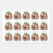 Gemütliches Hochland Kuh Farm Tier Frohe Weihnacht Geschenkpapier Set (Vorderseite)