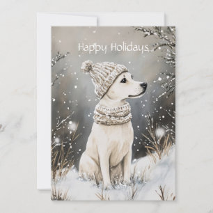Gemütliches Hundeweihnachten Feiertagskarte
