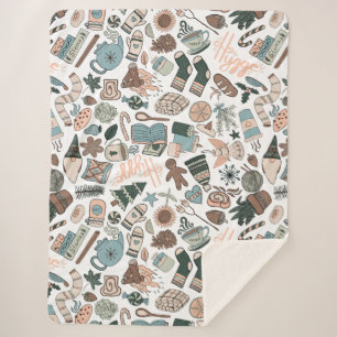 Gemütliches Hyge Nahtloses Muster Sherpa Blanket Sherpadecke