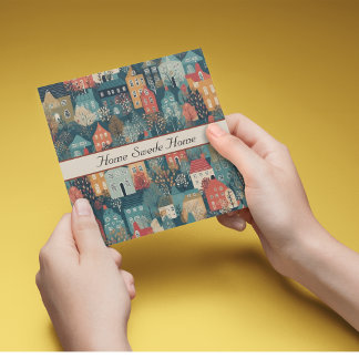 Gemütliches Hygge Village Nordic Folk Kunst, Brauc