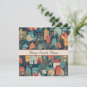 Gemütliches Hygge Village Nordic Folk Kunst, Brauc (Stehend Vorderseite)