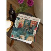 Gemütliches Hygge Village Nordic Folk Kunst, Brauc Badhandtuch Set