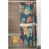 Gemütliches Hygge Village Nordic Folk Kunst, Brauc Duschvorhang