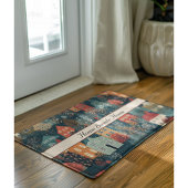 Gemütliches Hygge Village Nordic Folk Kunst, Brauc Fußmatte