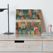 Gemütliches Hygge Village Nordic Folk Kunst, Brauc