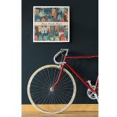 Gemütliches Hygge Village Nordic Folk Kunst, Brauc Poster