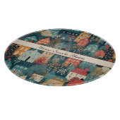 Gemütliches Hygge Village Nordic Folk Kunst, Brauc Schneidebrett (Ecke)