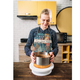 Gemütliches Hygge Village Nordic Folk Kunst, Brauc Schürze