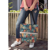 Gemütliches Hygge Village Nordic Folk Kunst, Brauc Tasche