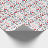 Gemütliches Hygge Weihnachten Hand Gezeichnet Pers Geschenkpapier (Ecke)