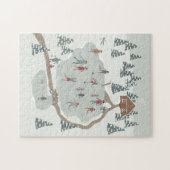 Gemütliches Ice Skaten Rink Winter Illustration Puzzle (Horizontal)