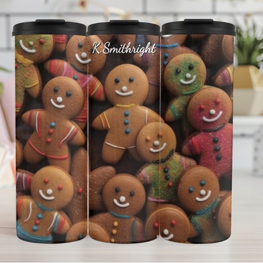 Gemütliches Ingwerbrot-Cookie-Cluster Thermosbecher