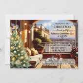 Gemütliches italienisches Balkons Weihnachtsessen  Einladung (Vorderseite)