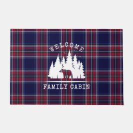 Gemütliches Kabinendekor, klassisch Kariert in Nav Fußmatte