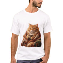 Gemütliches Kaffee-Katz-T-Shirt