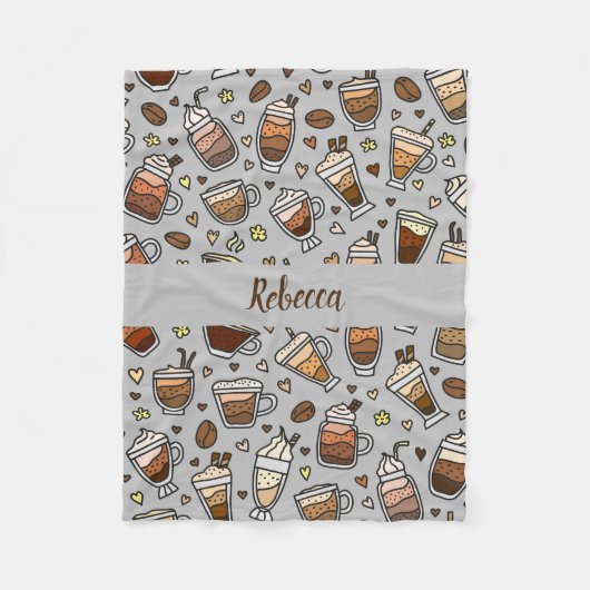 Gemütliches Kaffeeblanket für entspannende Sippen Fleecedecke (Vorderseite)