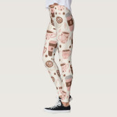 Gemütliches Kaffeetassen-Muster (10) Leggings (Links)