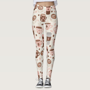 Gemütliches Kaffeetassen-Muster (10) Leggings