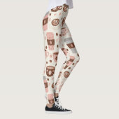 Gemütliches Kaffeetassen-Muster (10) Leggings (Rechts)