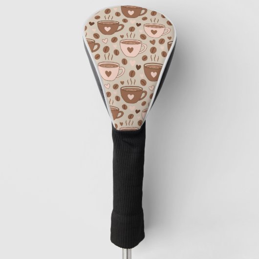 Gemütliches Kaffeetassen-Muster (11) Golf Headcover (Vorderseite)