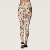 Gemütliches Kaffeetassen-Muster (11) Leggings (Rückseite)