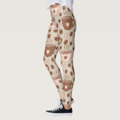 Gemütliches Kaffeetassen-Muster (11) Leggings (Links)