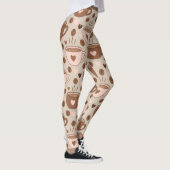 Gemütliches Kaffeetassen-Muster (11) Leggings (Rechts)