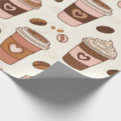Gemütliches Kaffeetassen-Muster (12) Geschenkpapier (Ecke)