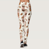Gemütliches Kaffeetassen-Muster (12) Leggings (Rückseite)