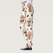 Gemütliches Kaffeetassen-Muster (12) Leggings (Links)