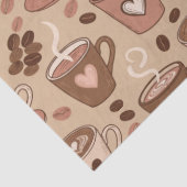 Gemütliches Kaffeetassen-Muster (1) Seidenpapier (Detail)