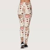 Gemütliches Kaffeetassen-Muster (3) Leggings (Rückseite)
