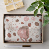 Gemütliches Kaffeetassen-Muster (3) Seidenpapier (Geschenk)