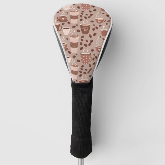 Gemütliches Kaffeetassen-Muster (4) Golf Headcover (Vorderseite)