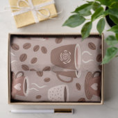 Gemütliches Kaffeetassen-Muster (4) Seidenpapier (Geschenk)