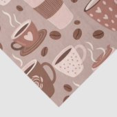 Gemütliches Kaffeetassen-Muster (4) Seidenpapier (Detail)