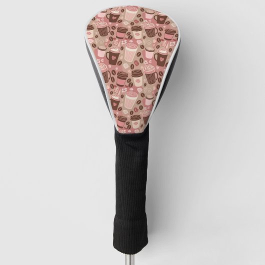 Gemütliches Kaffeetassen-Muster (5) Golf Headcover (Vorderseite)