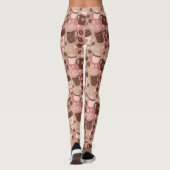 Gemütliches Kaffeetassen-Muster (5) Leggings (Rückseite)