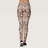 Gemütliches Kaffeetassen-Muster (6) Leggings (Rückseite)