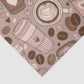 Gemütliches Kaffeetassen-Muster (6) Seidenpapier (Detail)