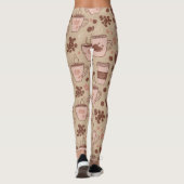 Gemütliches Kaffeetassen-Muster (7) Leggings (Rückseite)