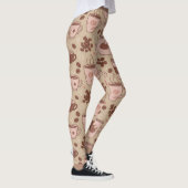 Gemütliches Kaffeetassen-Muster (7) Leggings (Rechts)