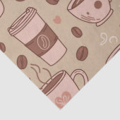 Gemütliches Kaffeetassen-Muster (7) Seidenpapier (Detail)