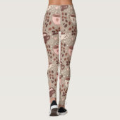 Gemütliches Kaffeetassen-Muster (8) Leggings (Rückseite)